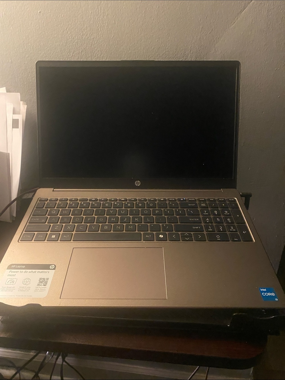 HP Gold-Tone Laptop with Full-Size Keyboard